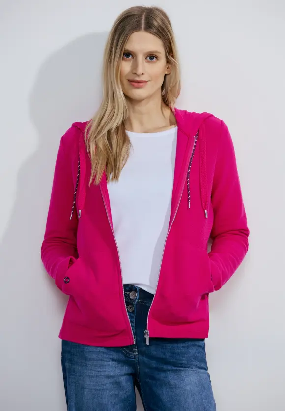Kapuzen Sweatjacke - pink sorbet