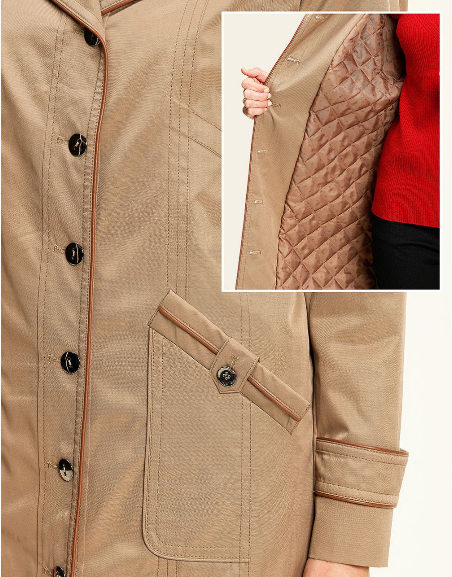 Parka-trench camel