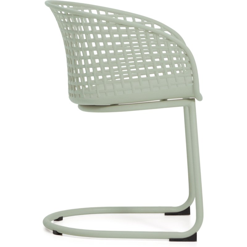 Chaise d’extérieur Tenaro en plastique avec structure en acier vert