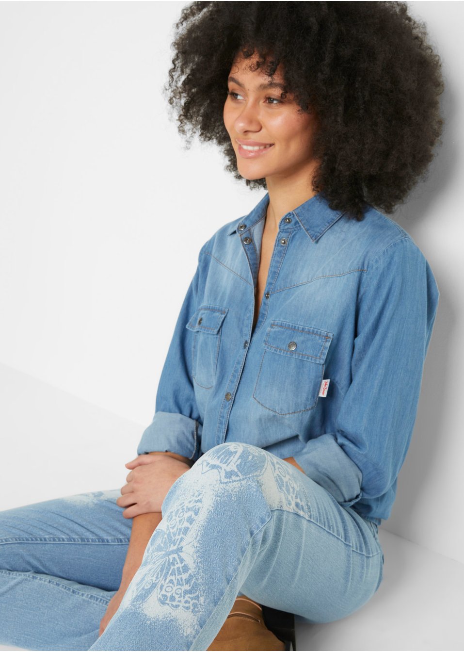 Jean extensible imprimé, Straight