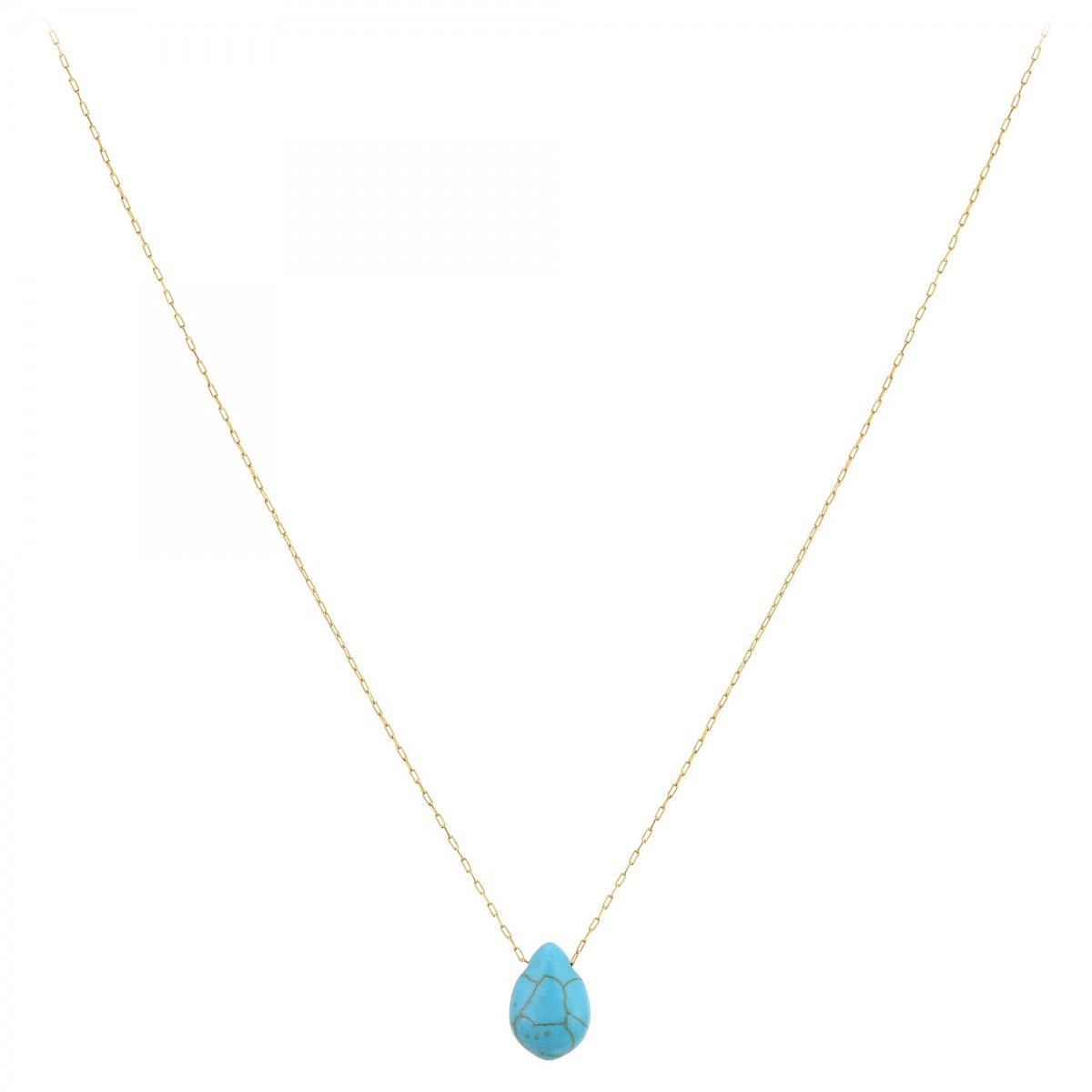 Collier SC Bohème orné d'une pierre turquoise