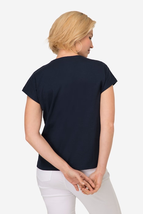 T-Shirt, Robben Print, Rundhals, Halbarm, OEKO-TEX Made in Green