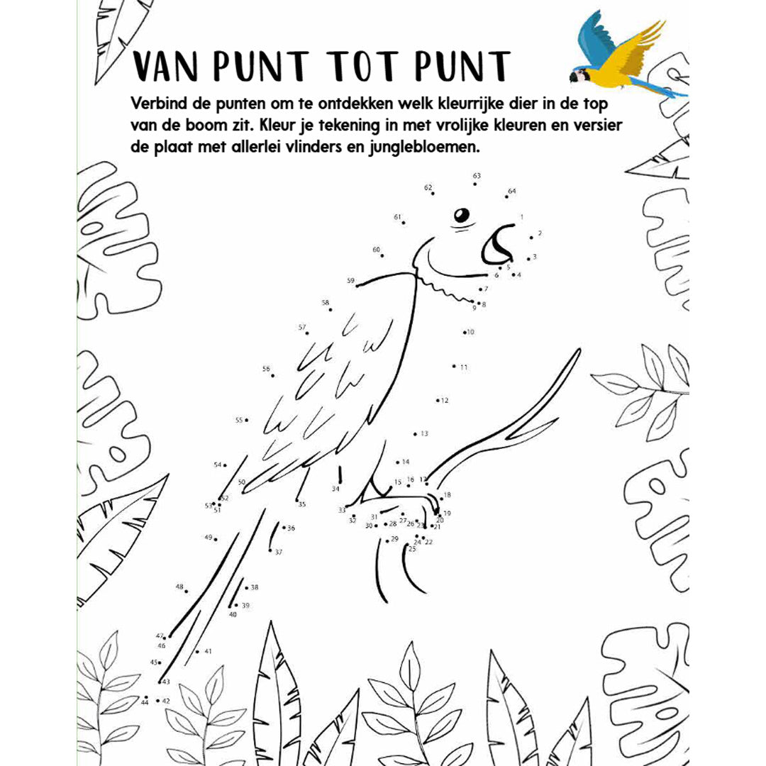 uitgeverij rebo activiteitenboek met stickers - jungle - 1000 stickers