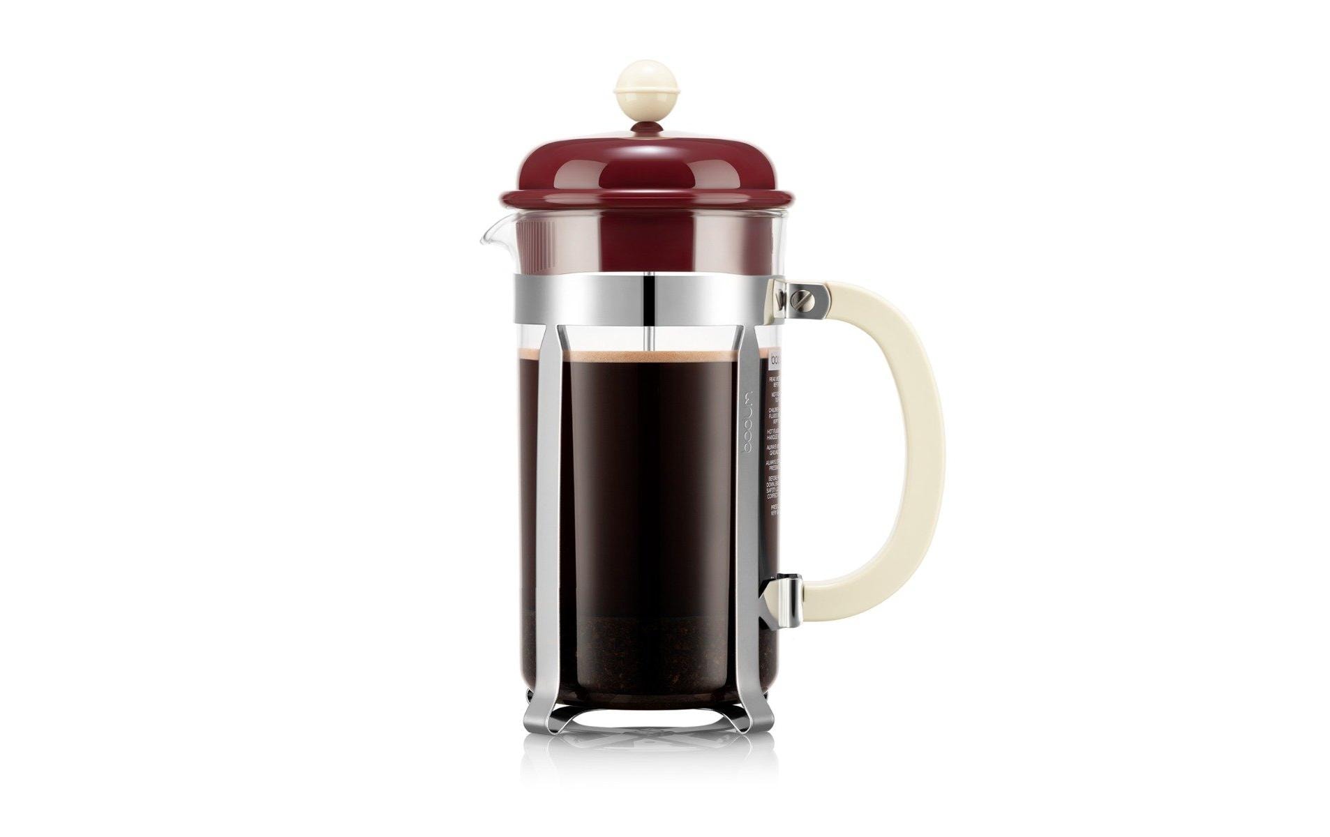 Kaffeebereiter Caffettiera 8 Tassen, 1 l, CranberryKaffeebereiter mit Kunststoffdeckel