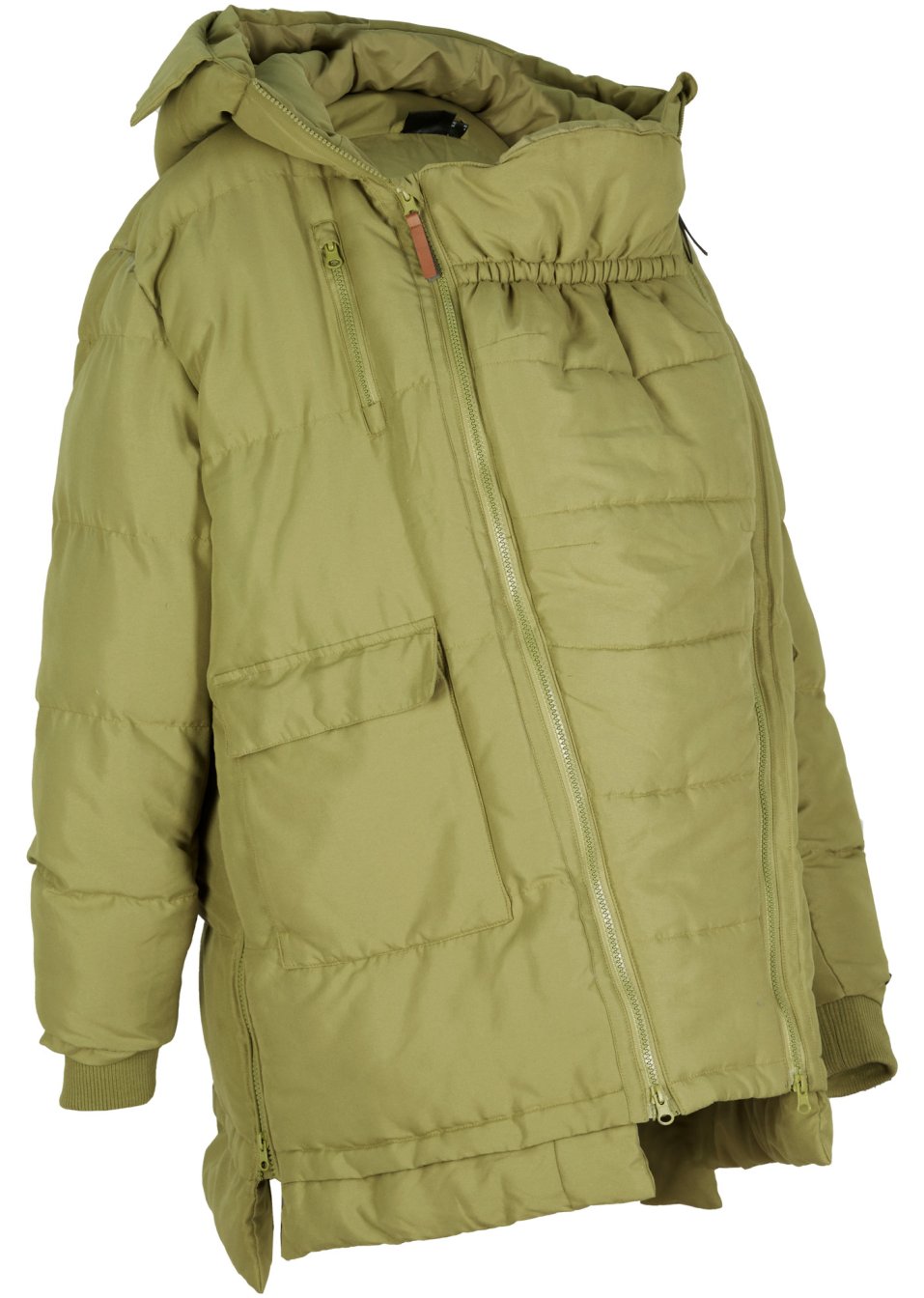 Veste d'hiver de grossesse avec capuche en polyester recyclé avec fonction portage