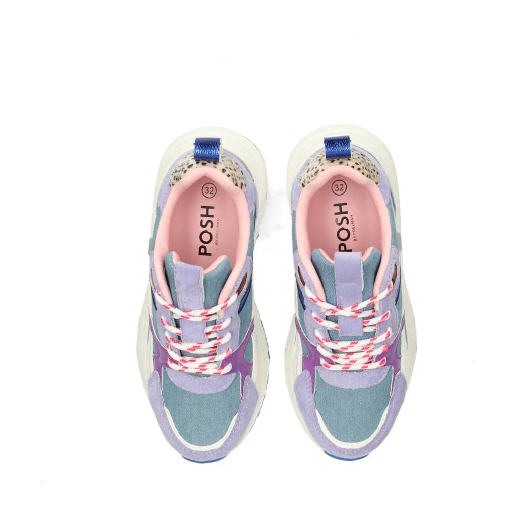 POSH by Poelman Keachunky sneakers lila/blauw