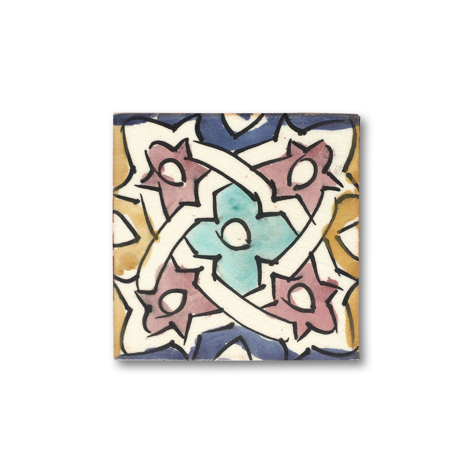 Kachel 'Mouja', multicolor, T 10 cm, B 10 cm, H 1 cm von fischer's lagerhaus
