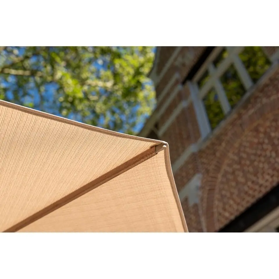 4-Seasons Siesta Premium - zweefparasol 350 cm. - Woodlook/Sand