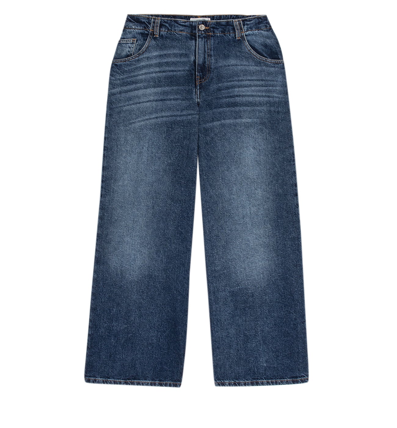 Jean large taille basse Femme - Jean moyen