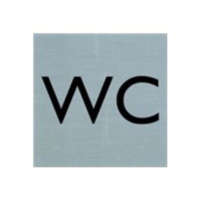 Pickup - Plaque de signalisation - 80 x 80 mm - autocollant - WC