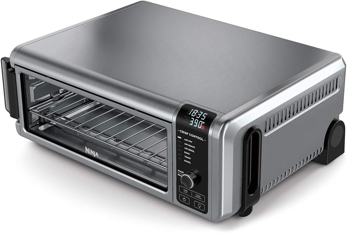Ninja Foodi Mini-Ofen [SP101UK] 8-in-1-Flip-Miniofen, Heißluftfritteuse, Backen, Grillen, Silber