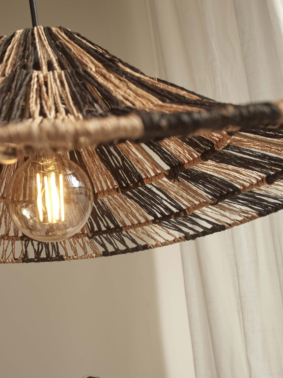 Good&Mojo Cuzco hanglamp Ø65 zwart/naturel