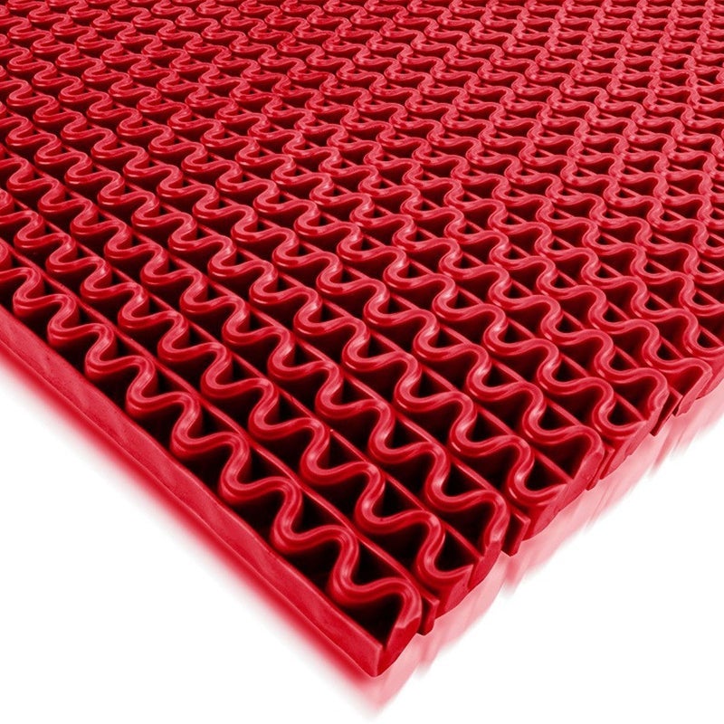 Hygiënemat voor blote voeten, UV-bestendig, rood, 90 x 300 cm