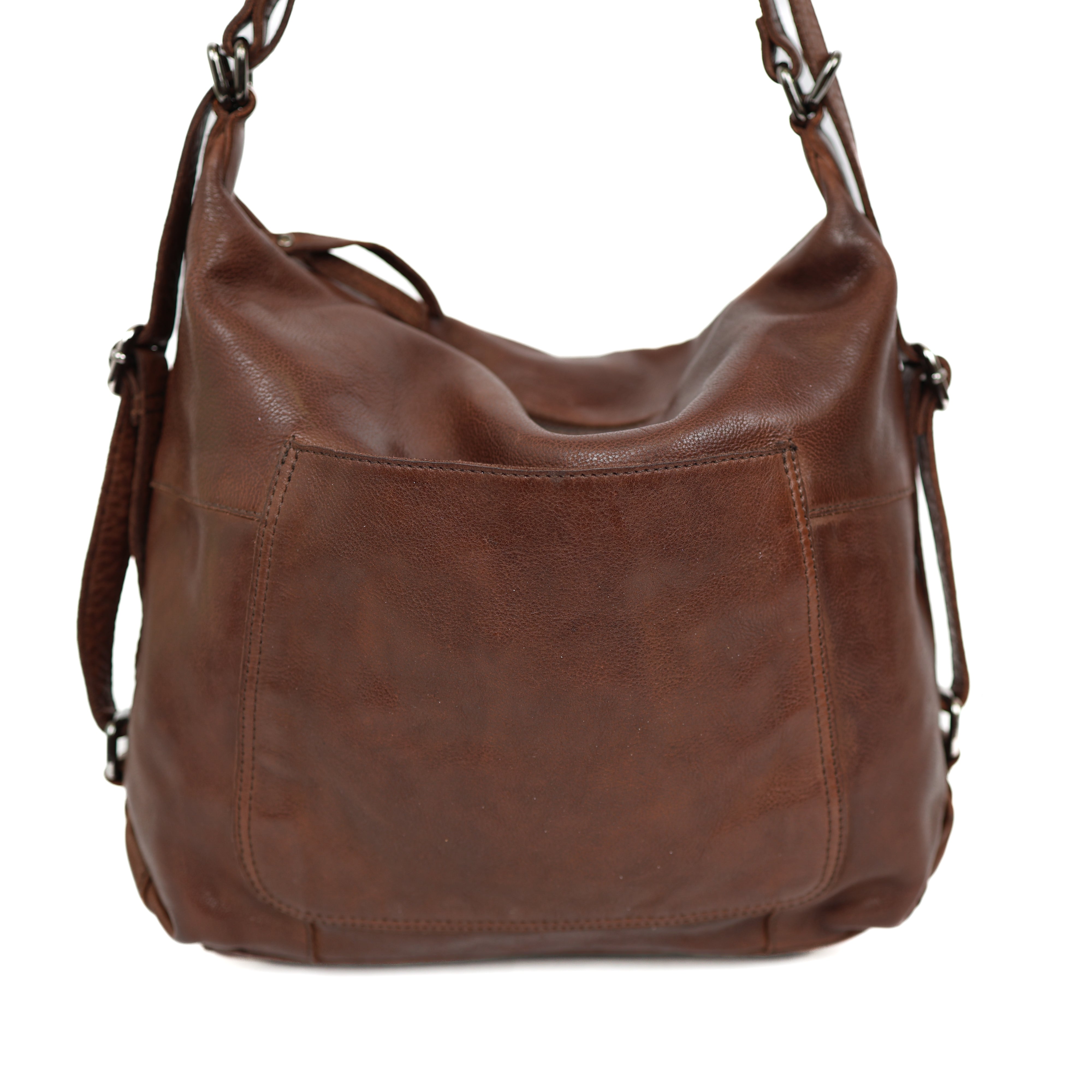 Rugzak/handtas 'Veerle' donkerbruin Brown