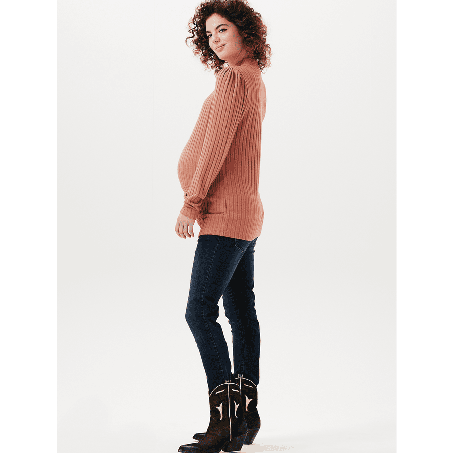 SUPERMOM Langarmshirt Casey Copper Brown