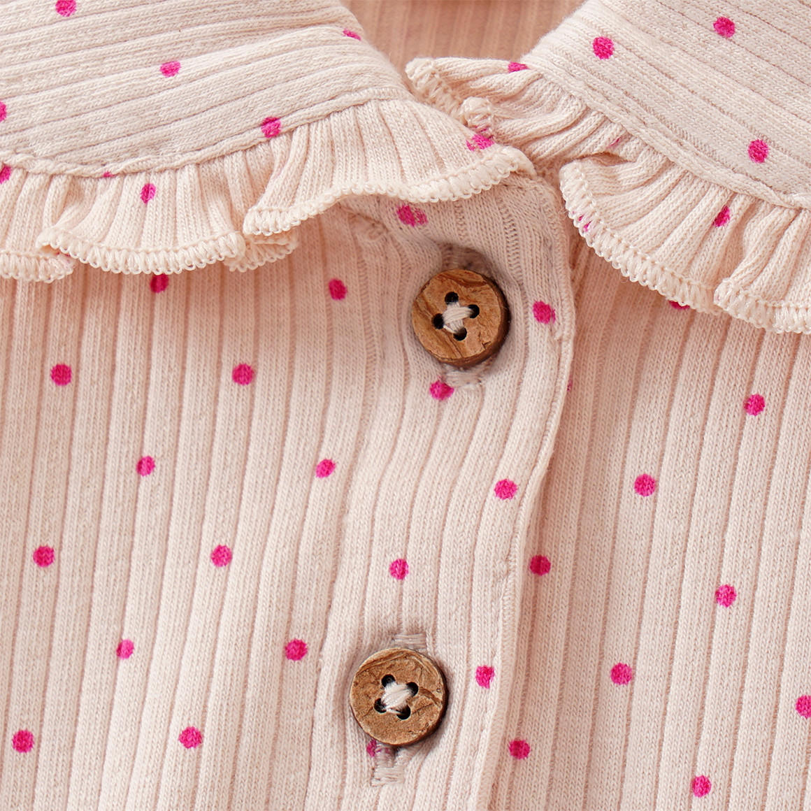 Topomini Baby Poloshirt mit gerippter Struktur creme