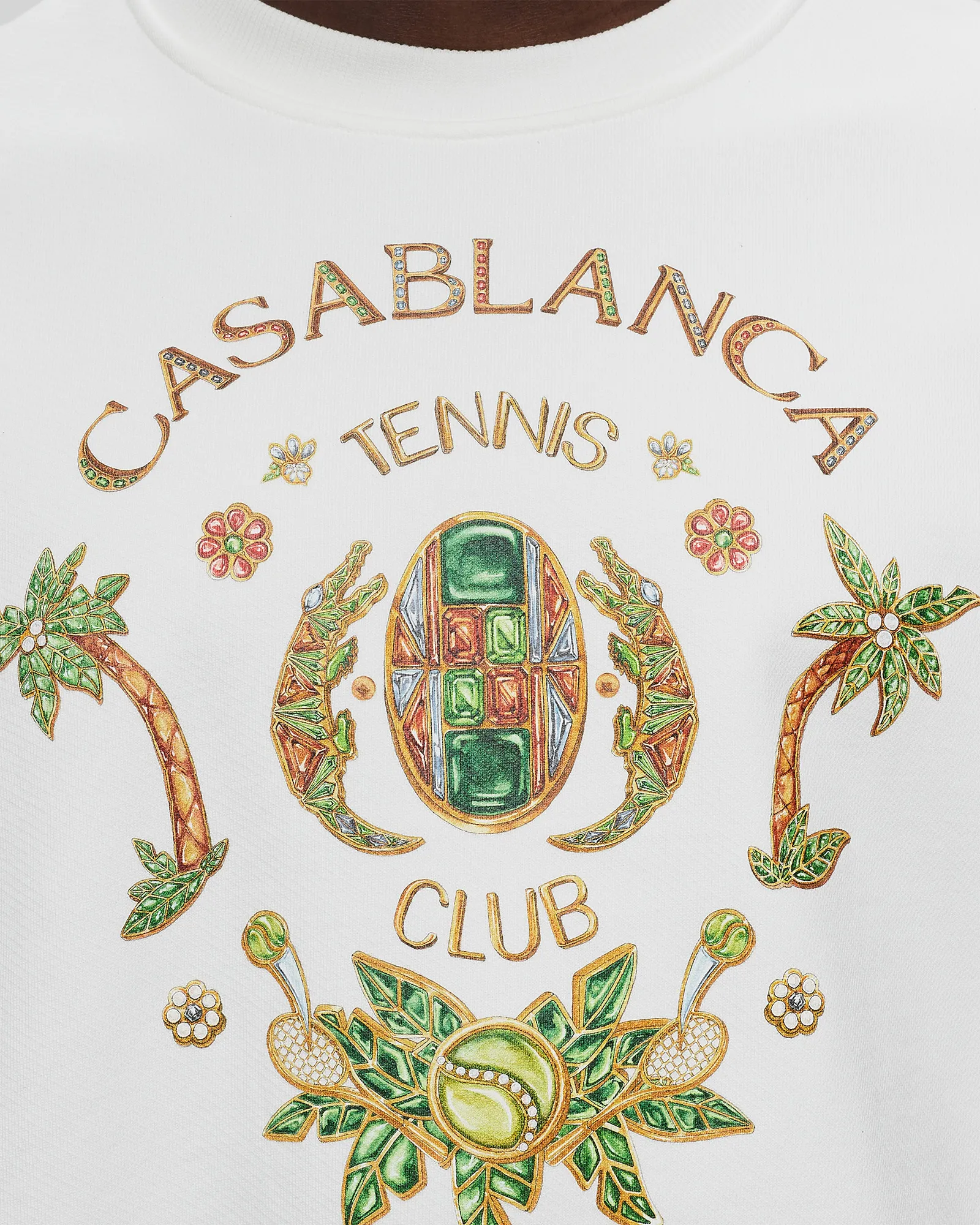 Casablanca JOYAUX D'AFRIQUE TENNIS CLUB PRINTED SWEATSHIRT