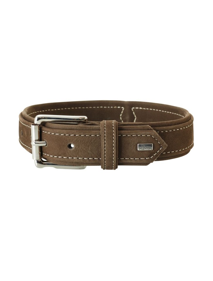 Hunter - Læder Halsbånd45cm - Brun