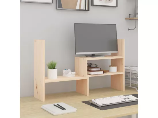 Support pour moniteur (39-72)x17x43 cm Bois de pin solide