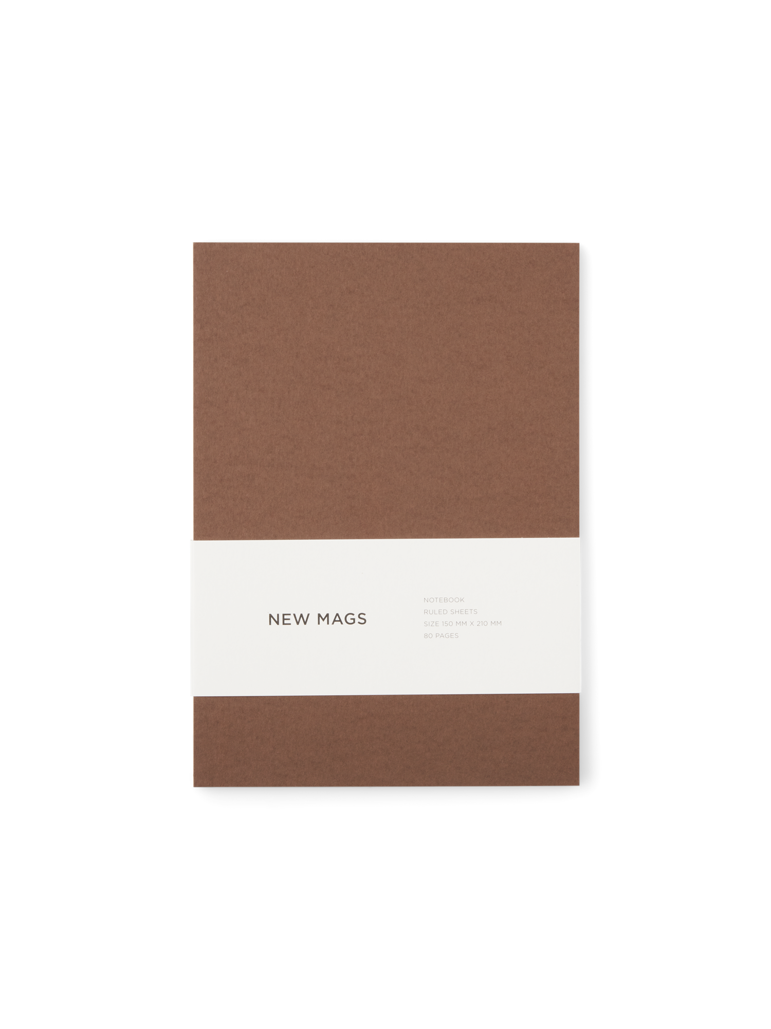 Softcover Notesbog | Papir. 15 x 21 x 0,8 cm. 80 sider.  | Chocolate | New Mags