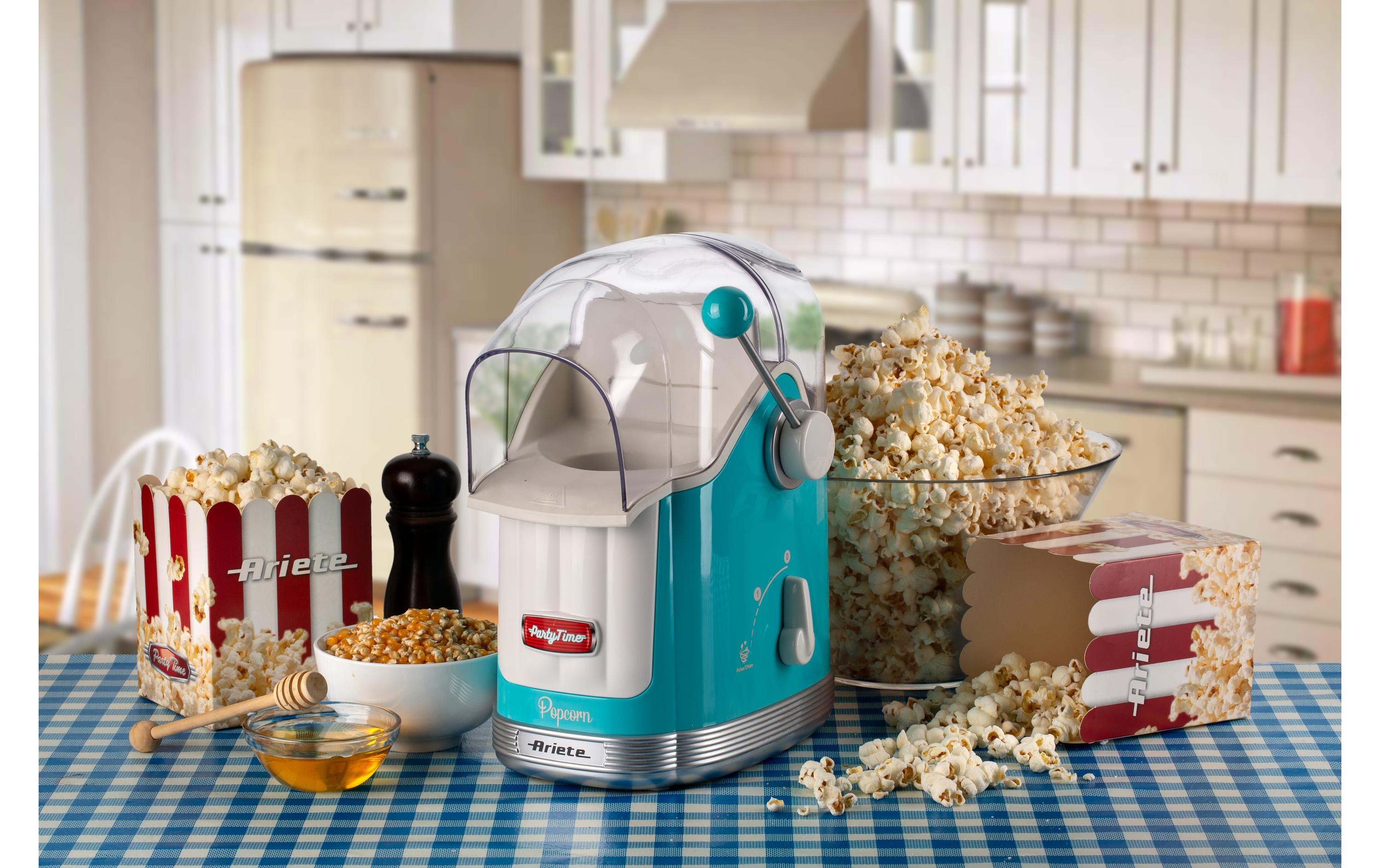 Popcorn Maschine Party Time ARI-2958-BL Blau/WeissPopcornmaschine im Retro-Design