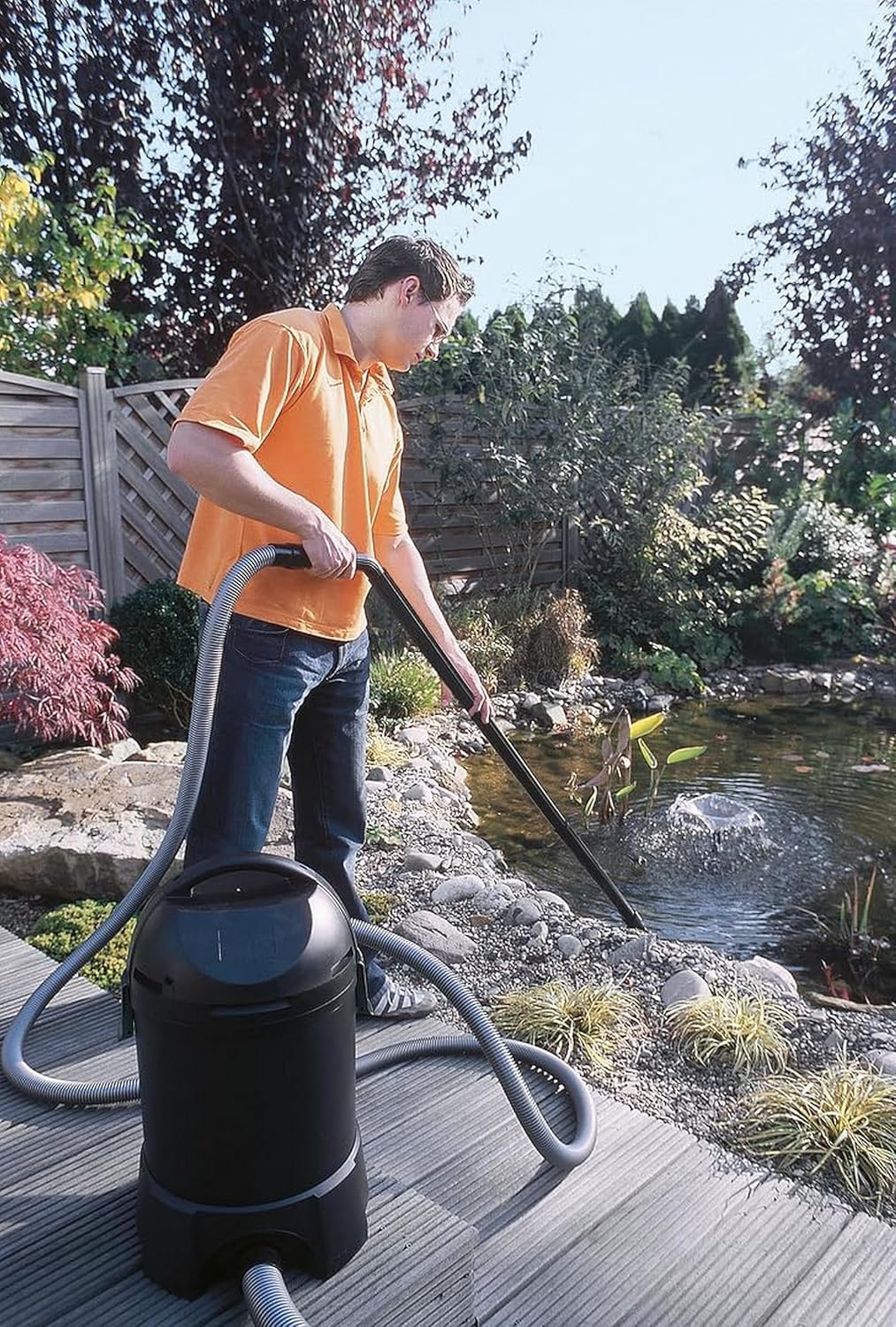 Pontec Pondomatic Teichschlammsauger (1400 W) Teichsauger Schlammsauger Teich für einen Sauberen Teichboden, 30 L Auffangvolumen, Inklusive 3 Düsen und 4 M Kabel, 2 Jahre Garantie, Deutsche Technik