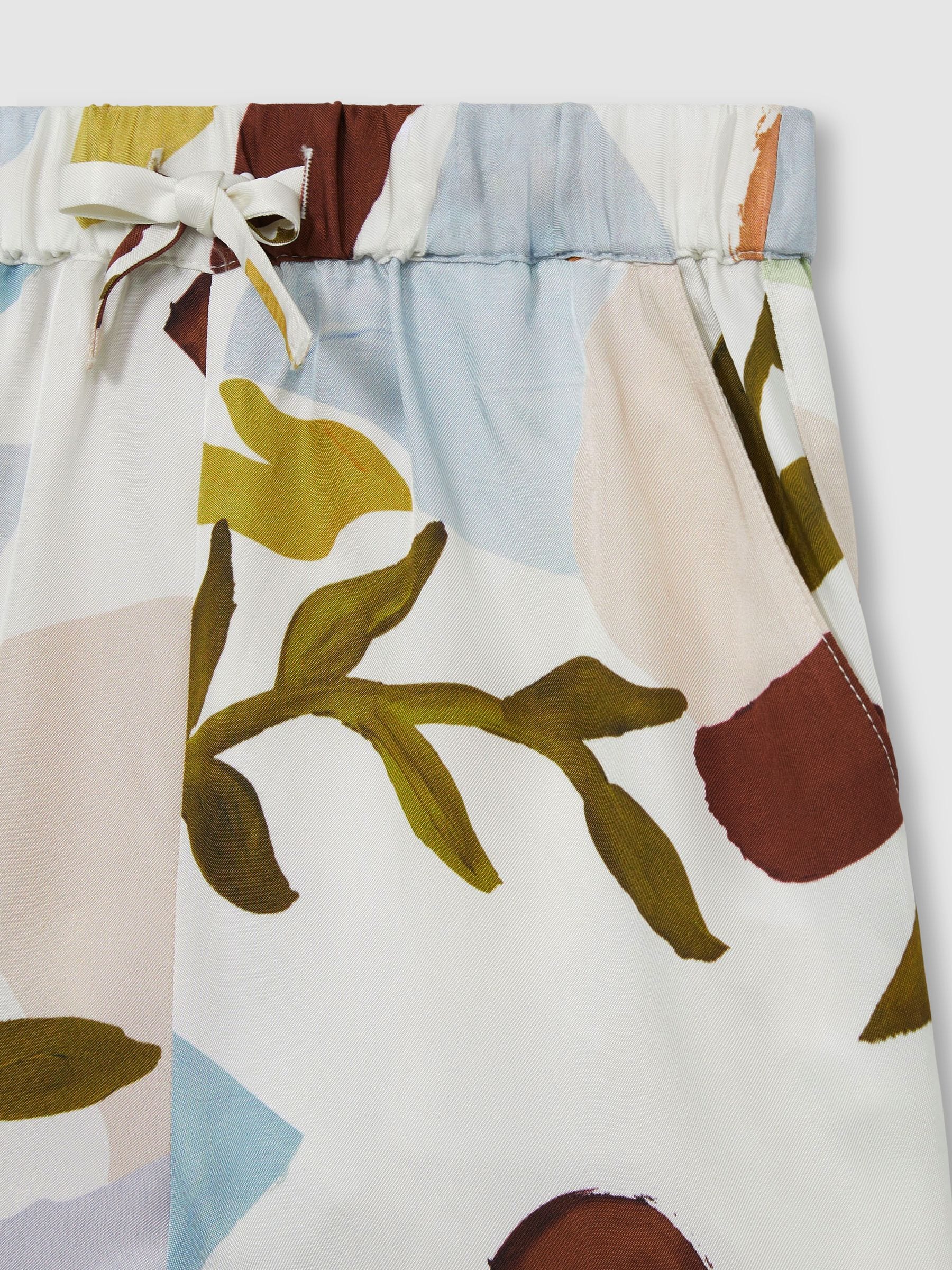 Reiss Tommi short met print en trekkoord in de taille
