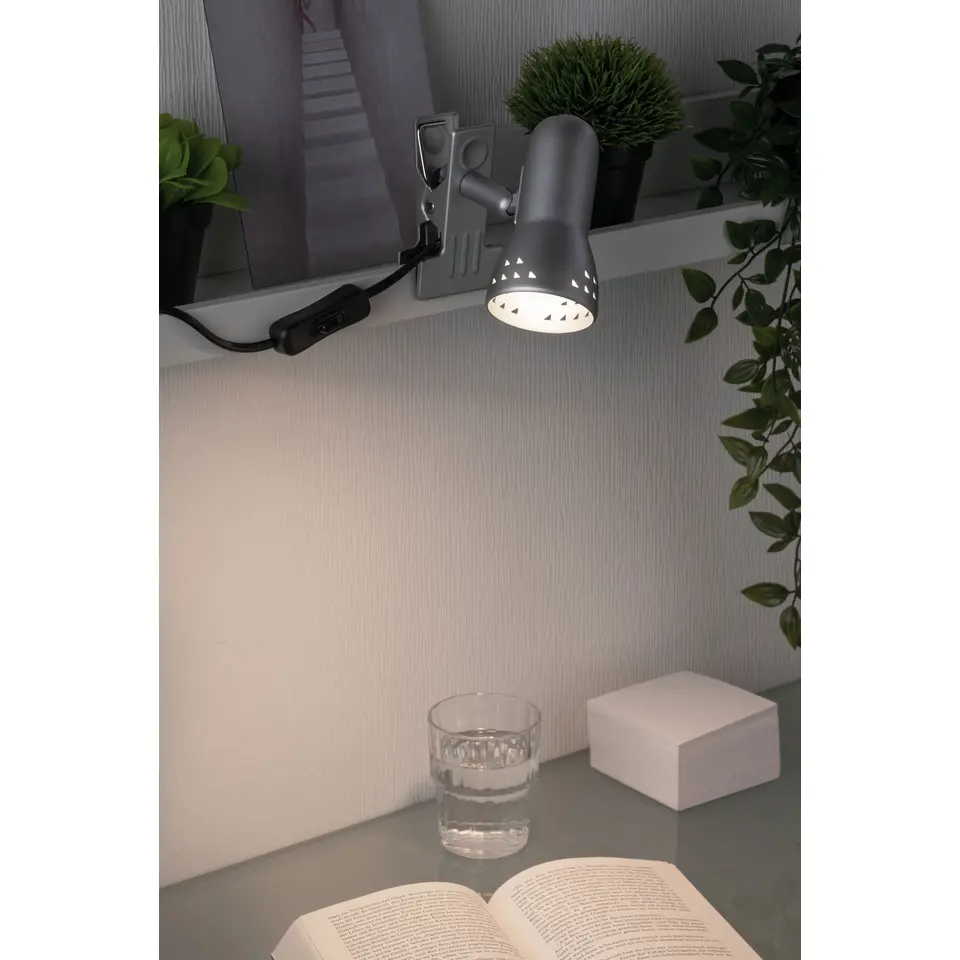 Paulmann Klemspot Gryps - 40W - E14 - Dimbaar - Geborsteld staal