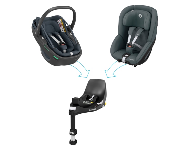 FamilyFix 360 0 - 4 Y  40 - 105 cm  0 - 17,4 kg    Intuitive Drehung mit nur einer Hand |    FlexiSpin-Drehung |    Rück- und vorwärts gerichtet ab der Geburt bis zu 4 Jahren |    Audiovisuelles Installationsfeedback |
