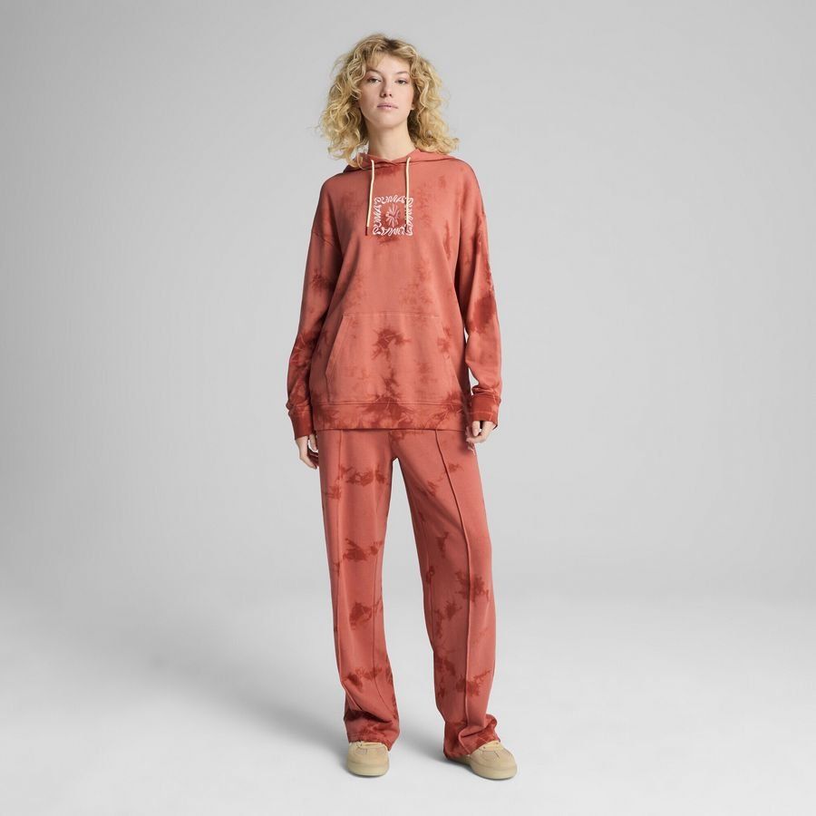 Puma WARDROBE ESS FLORAL PACK Kurzer figurbetonter Hoodie mit Waschung und Grafik