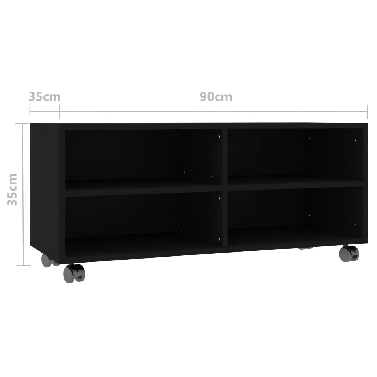 vidaXL Meuble TV roulettes