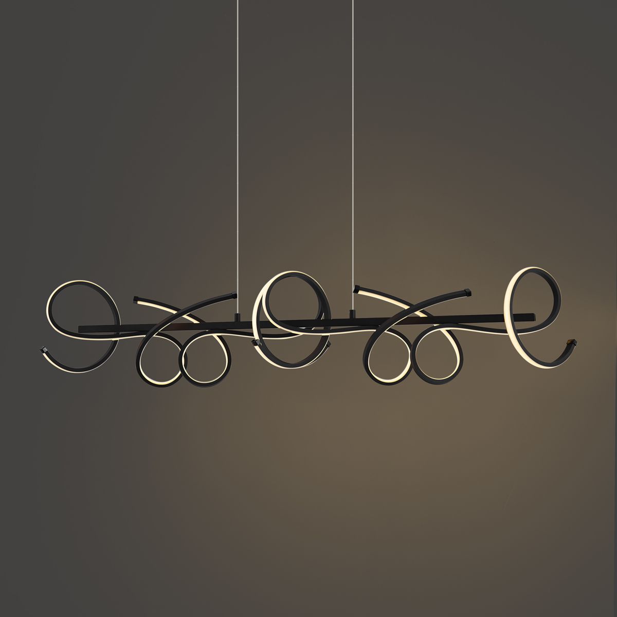 Design hanglamp zwart langwerpig 3-staps dimbaar - Krisscross
