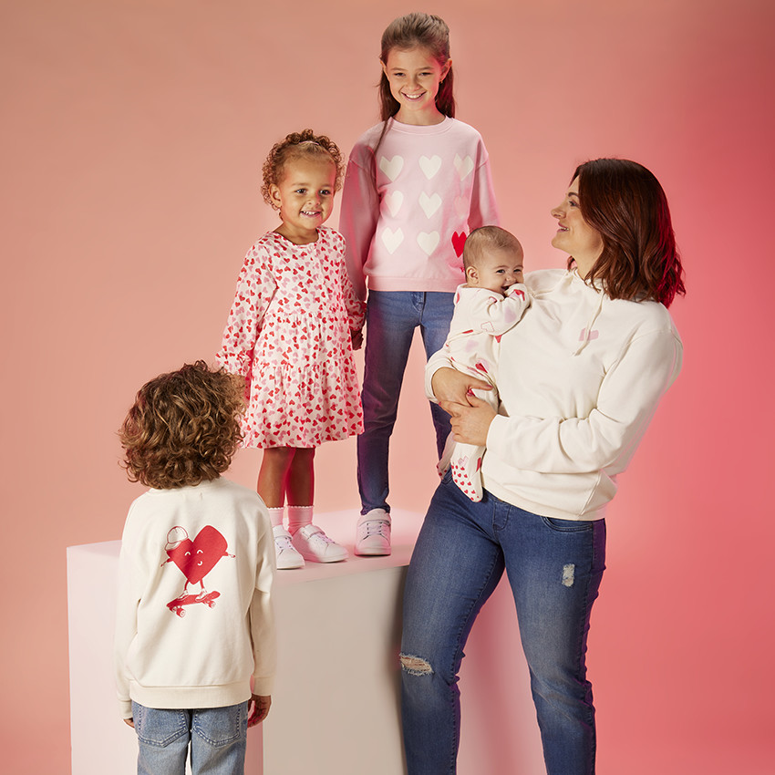 Sweat molleton oversize brodé et printé pour enfant