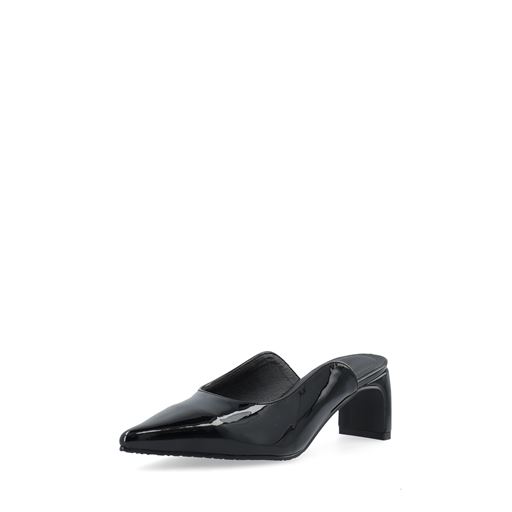 Bianco Rowe Heel Cutline Mules, Black, 39
