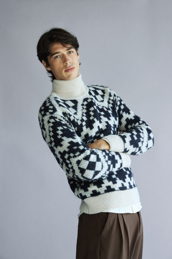 Casual Friday CFKLAES roll neck wool knit Dark navy