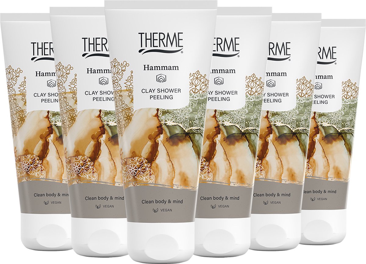 6x Therme Hammam shower clay peeling (200 ml)