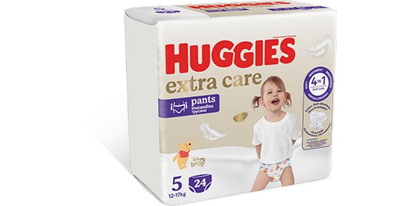 Huggies Windeln Extra Care Grösse 5 Windeln mit Nässeindikator und Rückentasche zum Schutz vor dem Auslaufen
