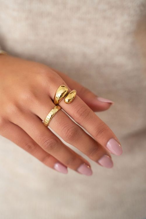 Ring met wikkel & bolling