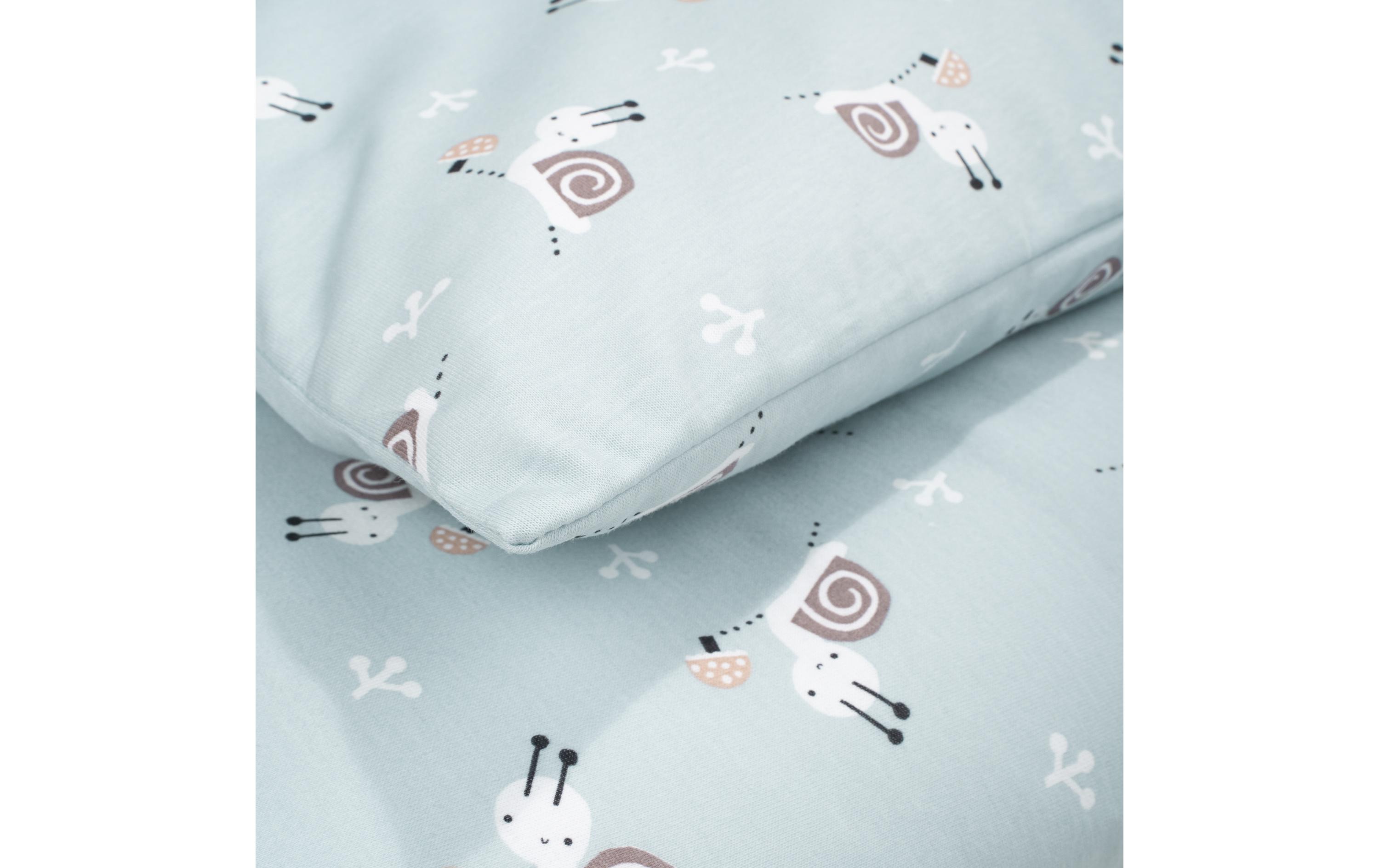 Kinderbettwäsche Jersey Schnecke 100 x 135 + 40 x 60 cmBaby- und Kinderbettwäsche aus 100% Jerseybaumwolle