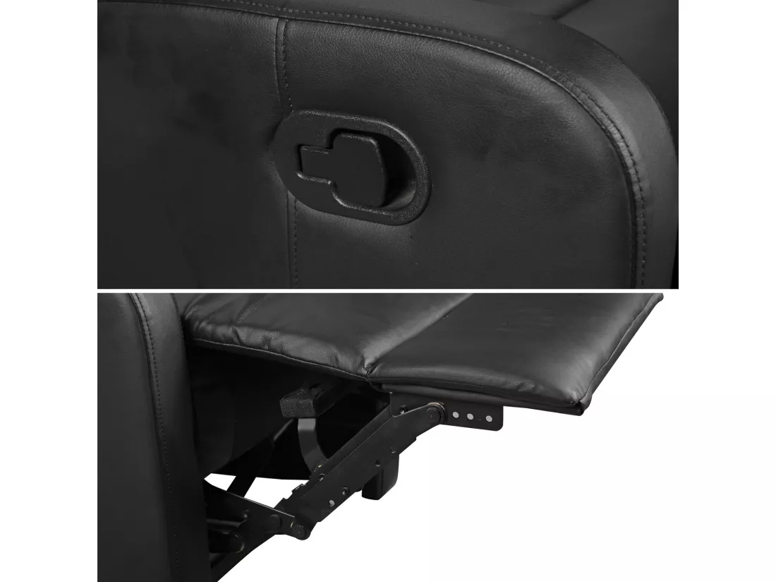 Fauteuil inclinable MAX noir - HAPPY GARDEN