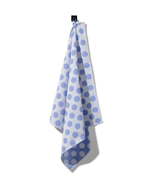 torchon 65x65 coton à pois