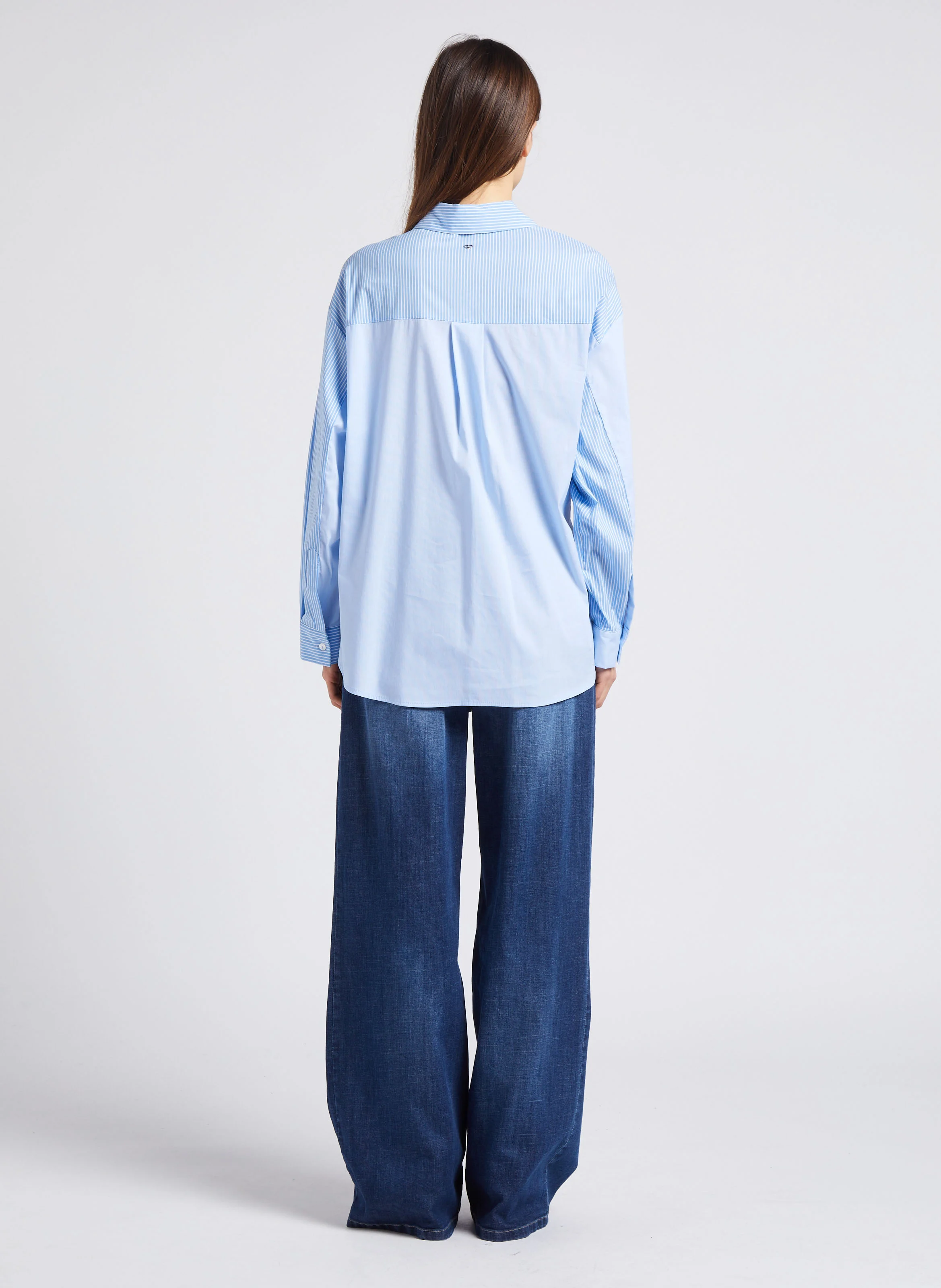 Jean patte d'eph en coton mélangé | Bleu