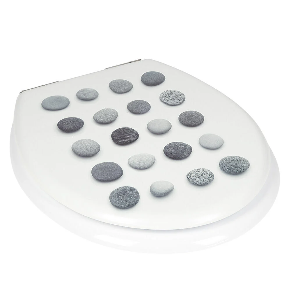 Abattant WC motif galets
