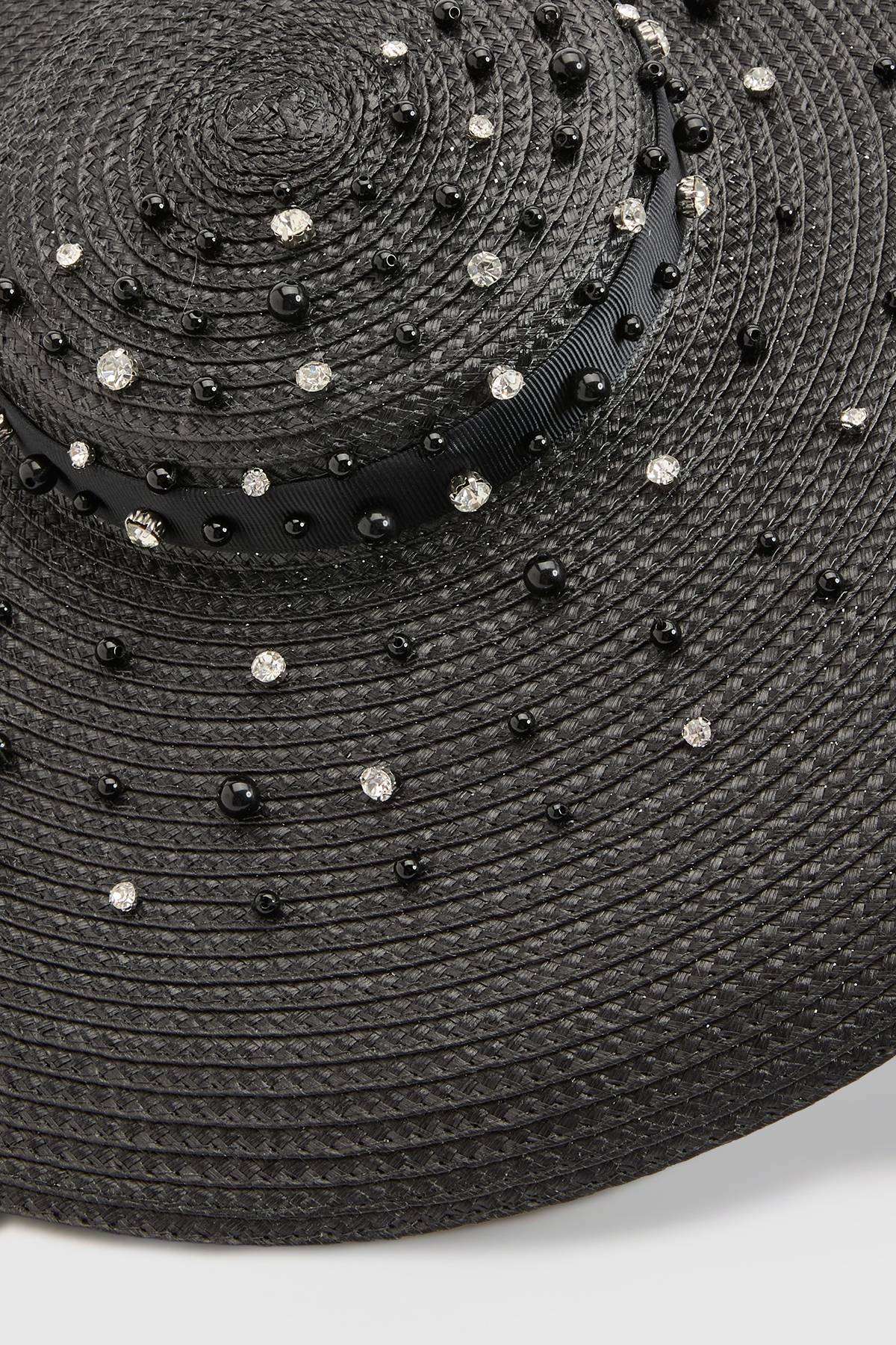 KarenMillen Bibi Style Canotier Avec Détail De Perles Dispersées