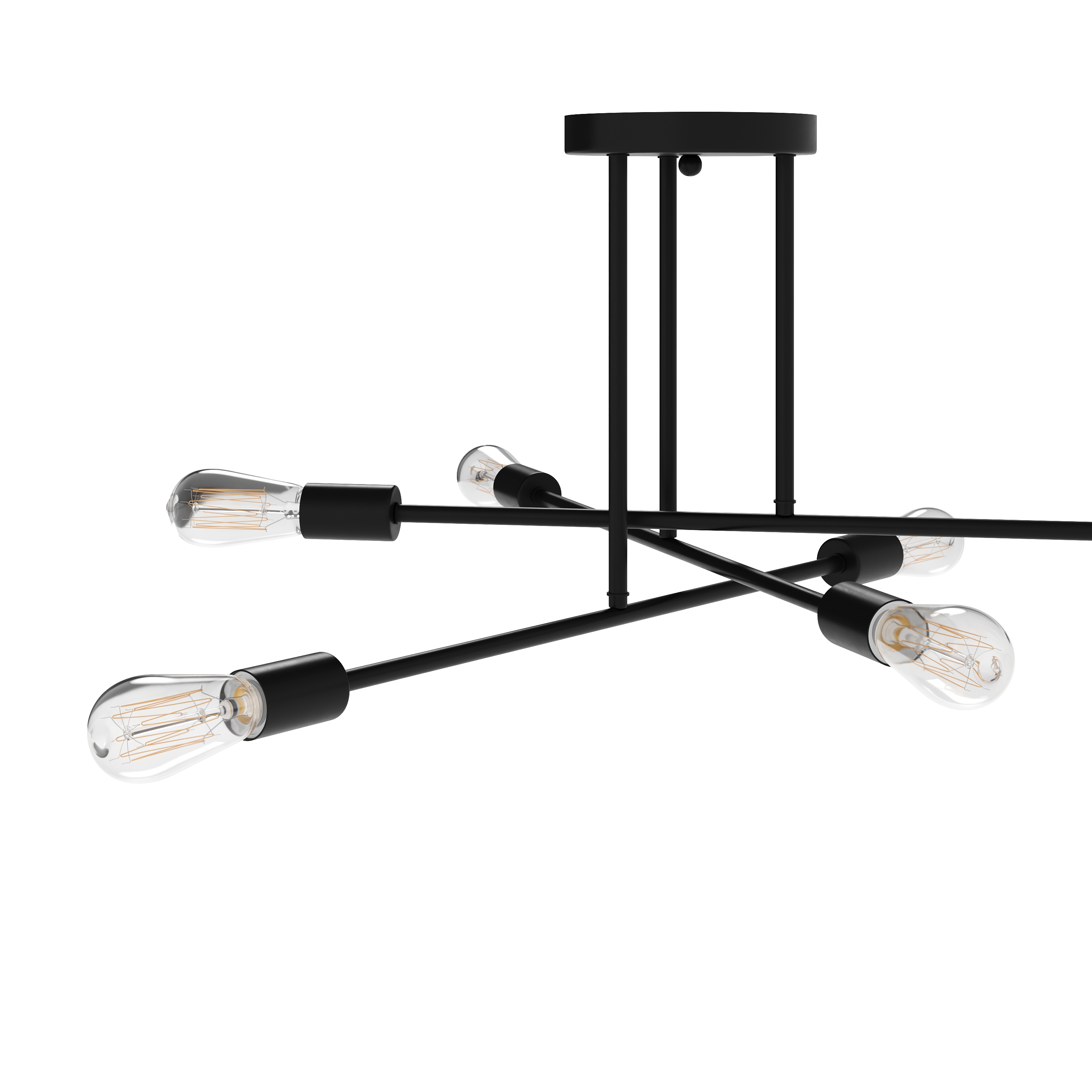 Deckenlampe PERSY 6 Lampen schwarz