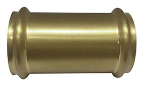 Mueller koppelstuk 32mm geborsteld messing