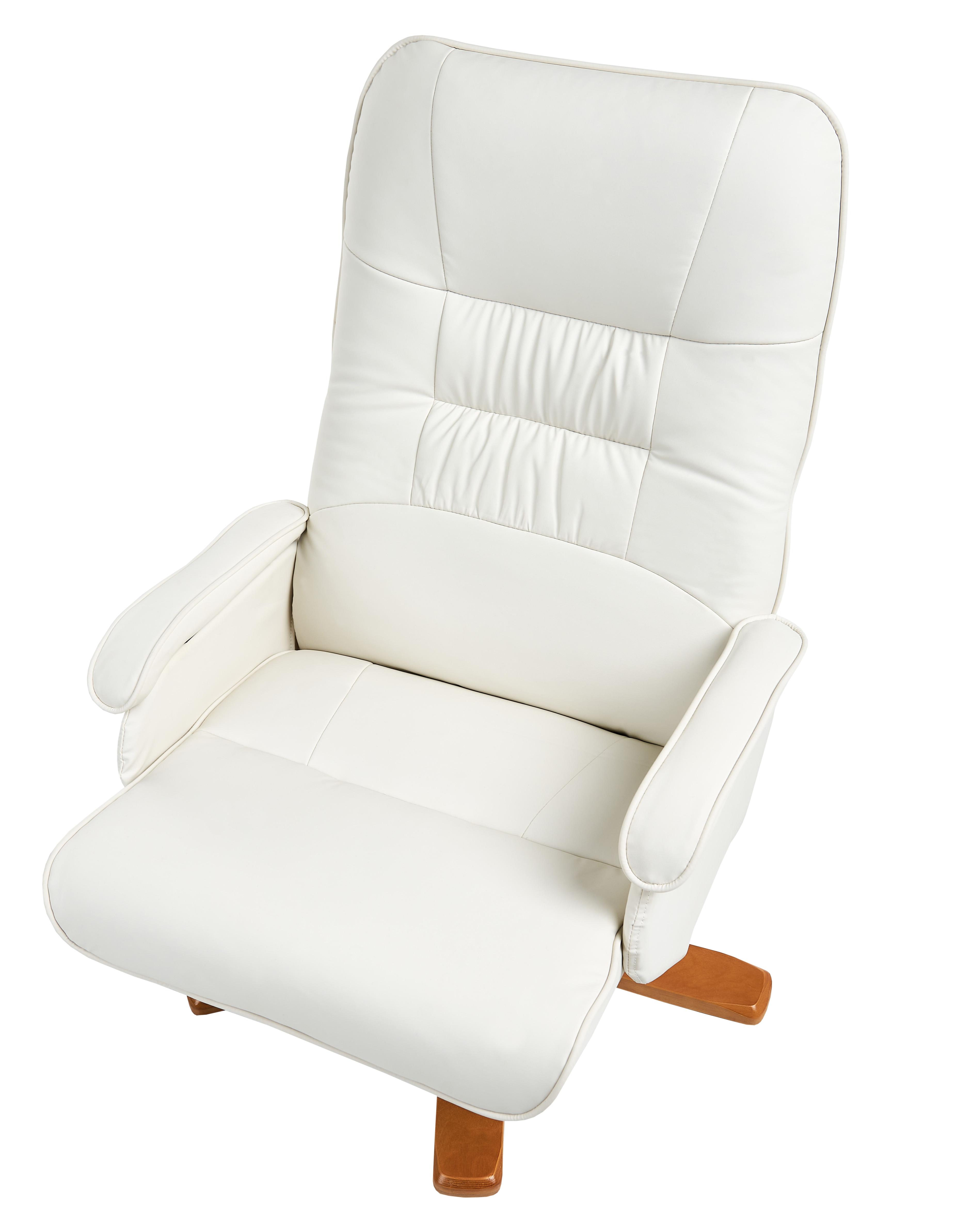 Massagestoel RELAXPRO met voetenbank Kunstleer Gebroken wit