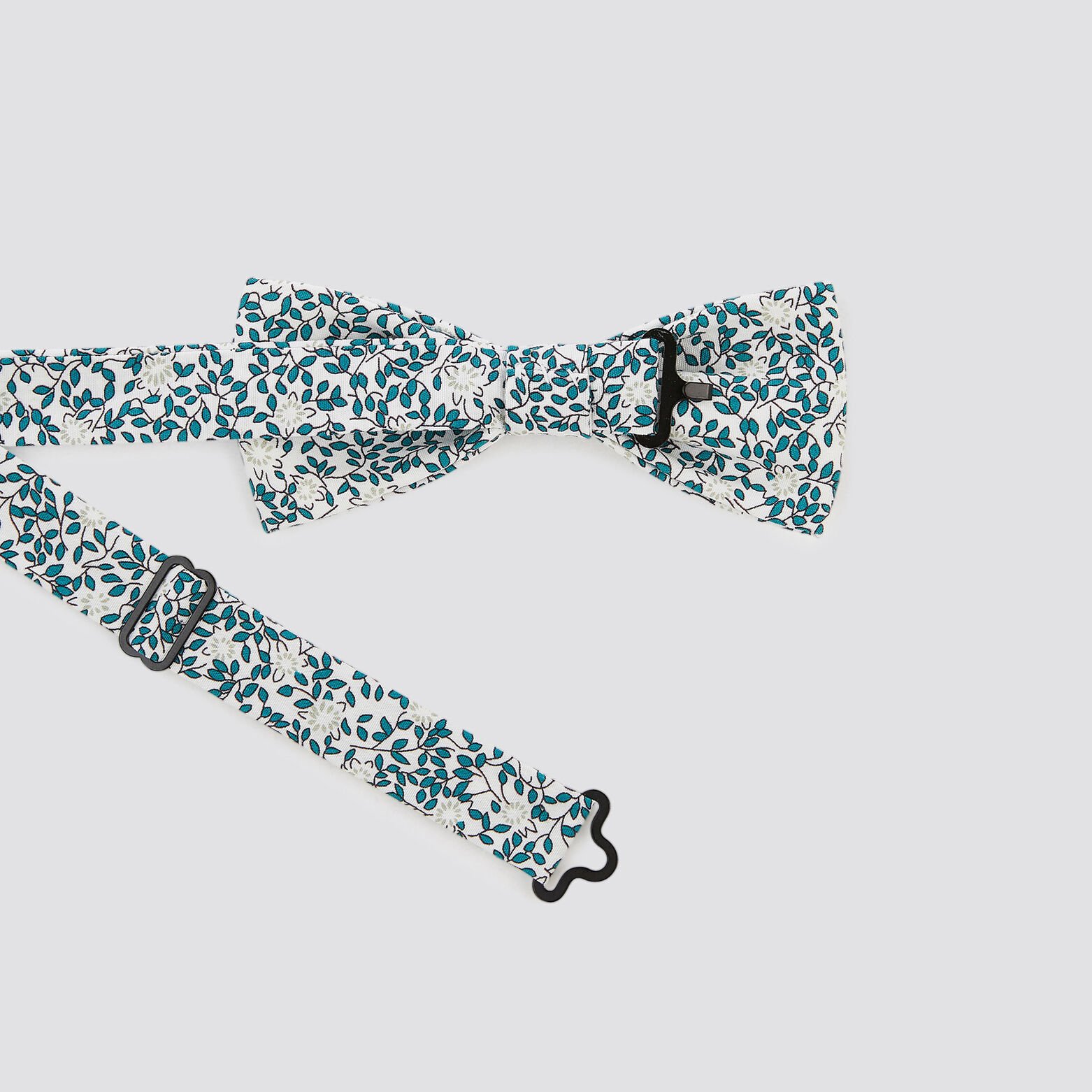 Nœud papillon fleuri Blanc