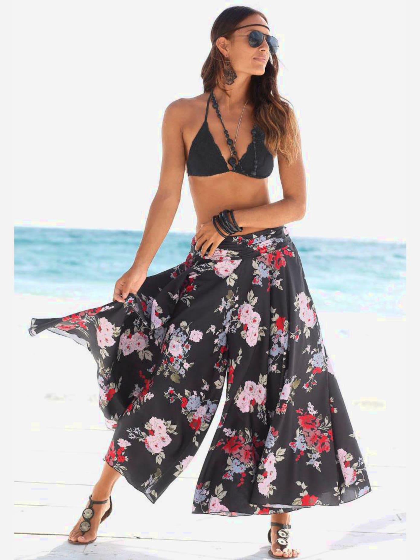 Jupe-culotte longue avec jambes extra-larges