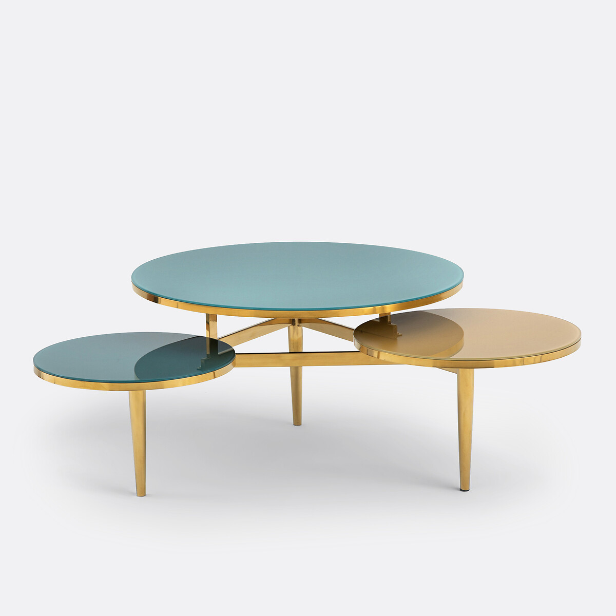 LA REDOUTE INTERIEURS<br>Mesa de centro com 3 tampos de vidro temperado Ruben